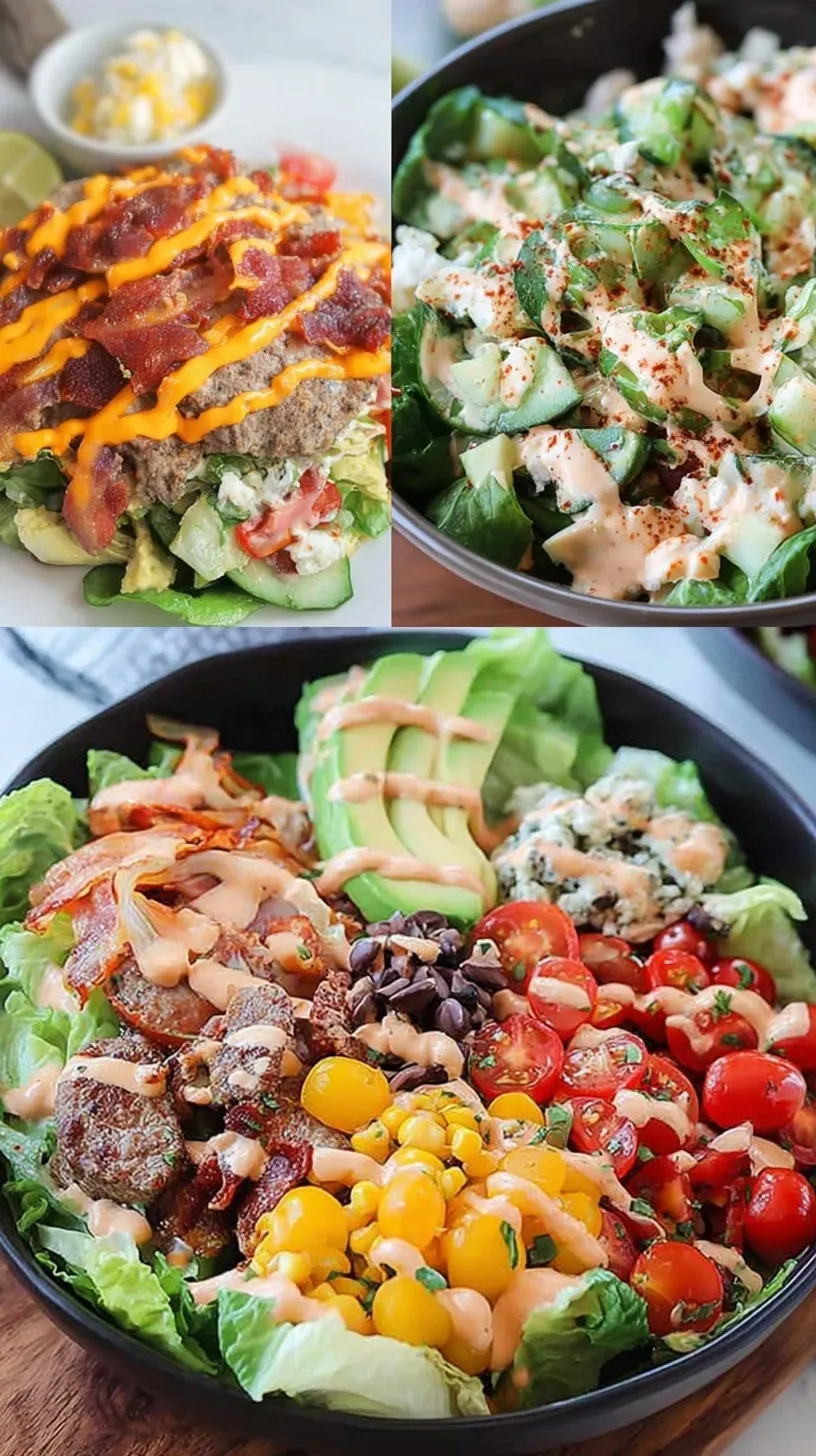 A vibrant Big Mac Bowl with seasoned ground beef, shredded lettuce, cheddar cheese, and creamy special sauce.