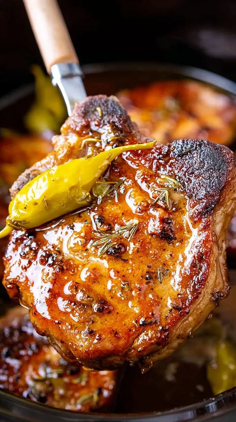 Slow cooker pork chops with pepperoncini and ranch seasoning