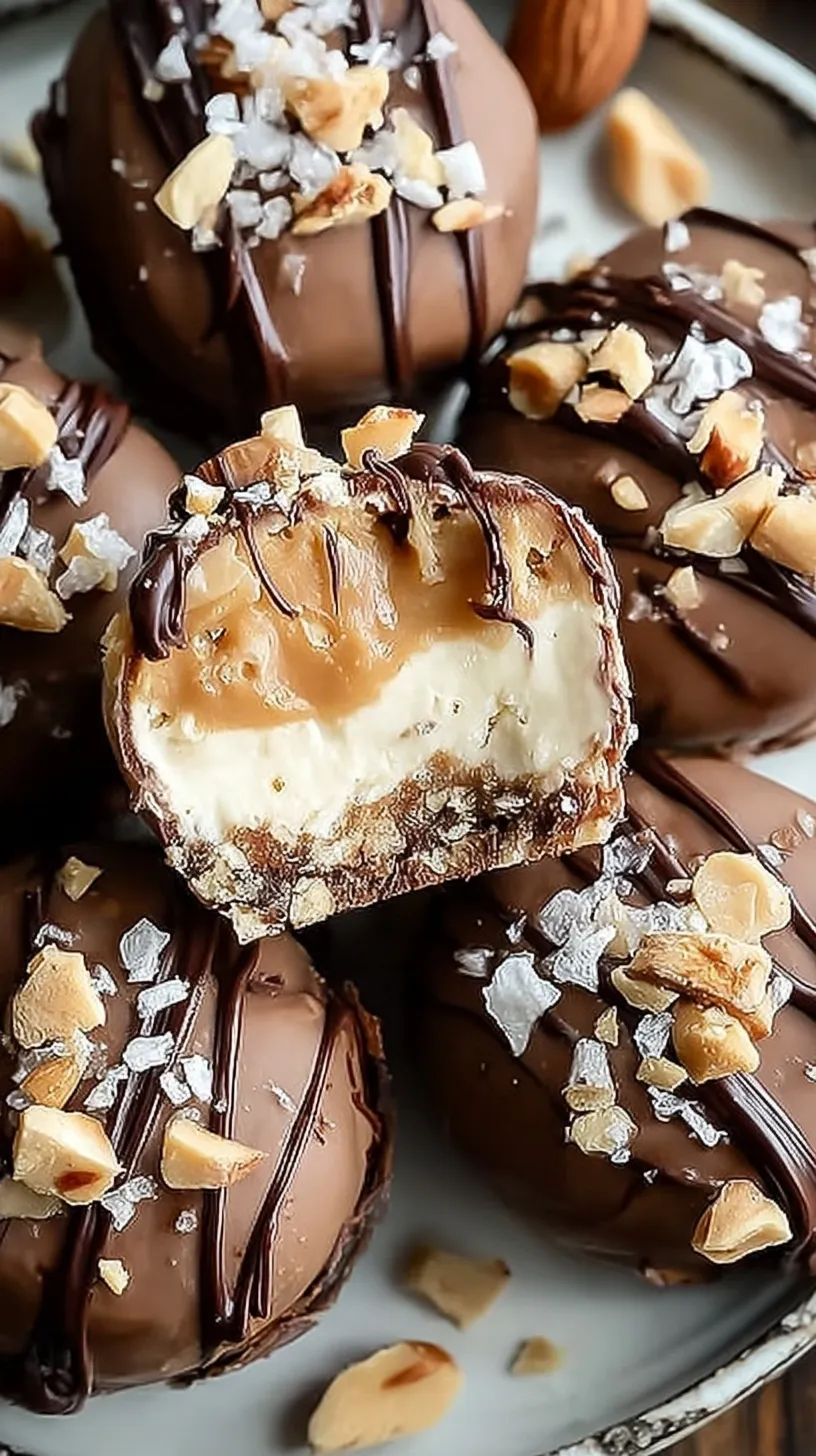 Frozen yogurt bites with peanut butter and dark chocolate drizzle on parchment paper